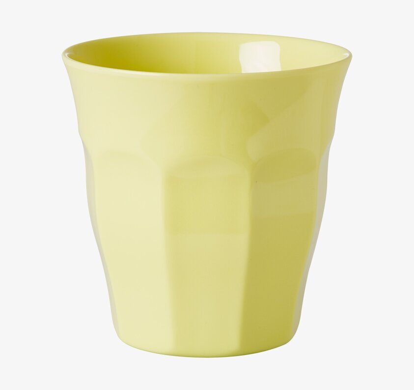 Mugg Pastellgul från Rice med åttakantig, vågig yta