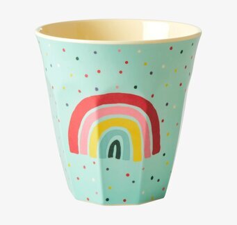 Muggar Medium 6-Pack, Funky Pink Prints från Rice i turkos