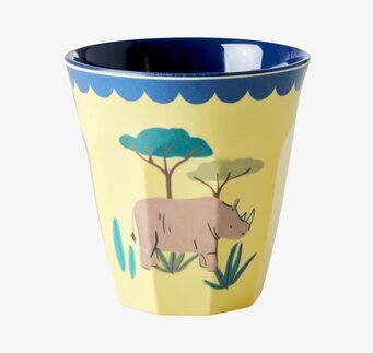 Små Muggar 6-Pack, Funky Blue Prints från Rice i glada färger