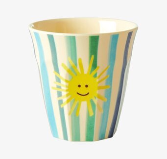 Små Muggar 6-Pack, Funky Blue Prints från Rice med solmotiv