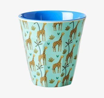 Små Muggar 6-Pack, Funky Blue Prints från Rice med giraffer
