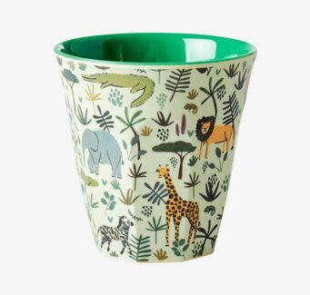 Rice Små Muggar 6-Pack, Funky Blue Prints med djurmönster