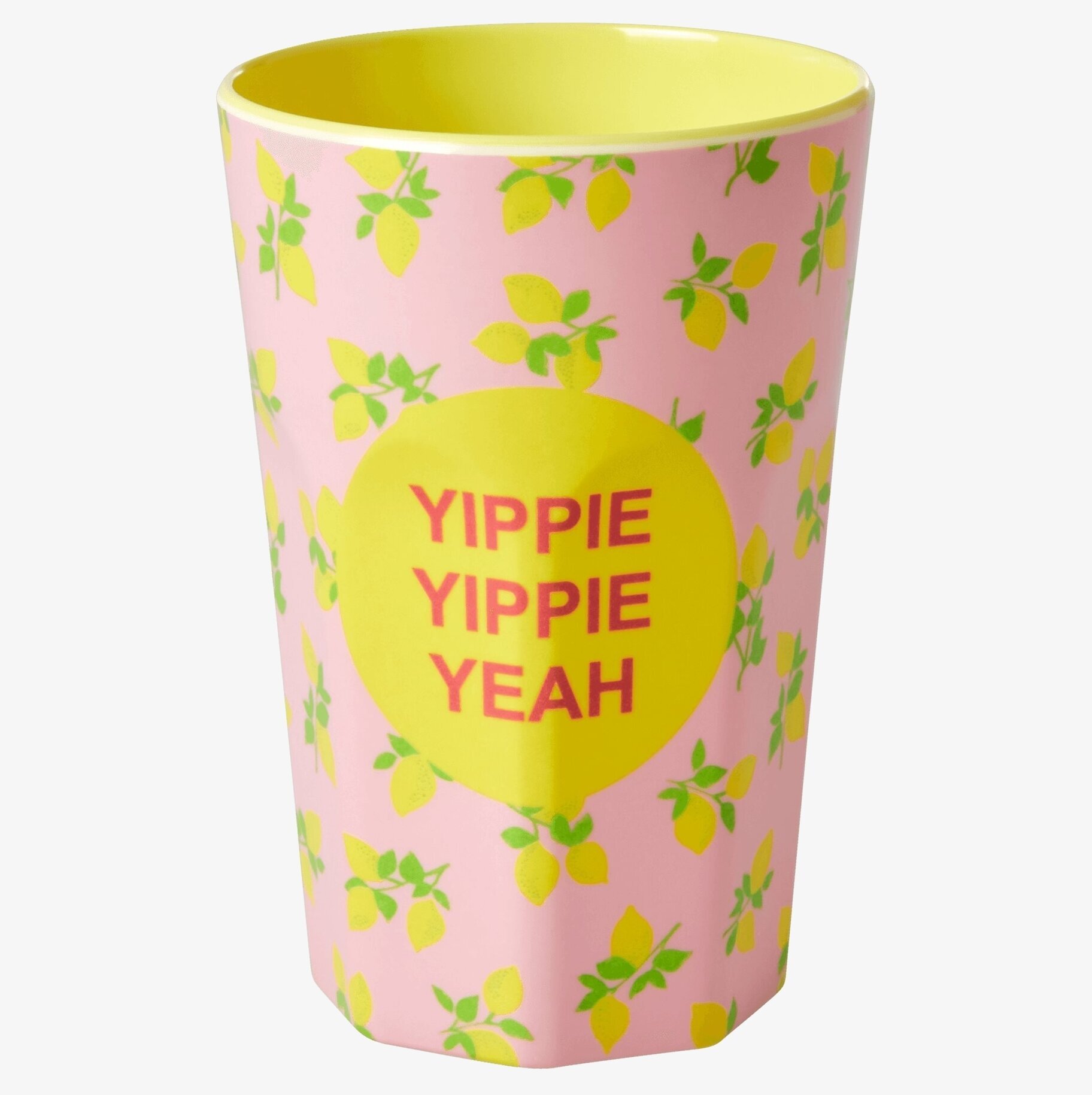 Mugg Latte Lemon Print från Rice med citronmönster och text