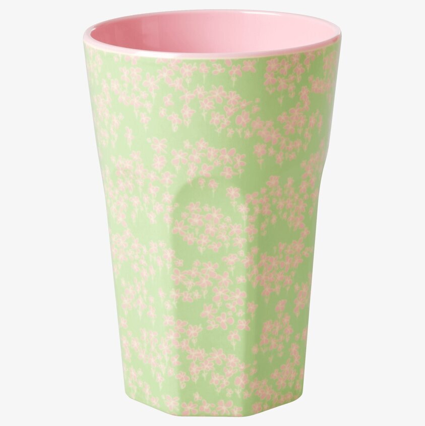 Mugg Latte Flower Field Print från Rice med blommönster