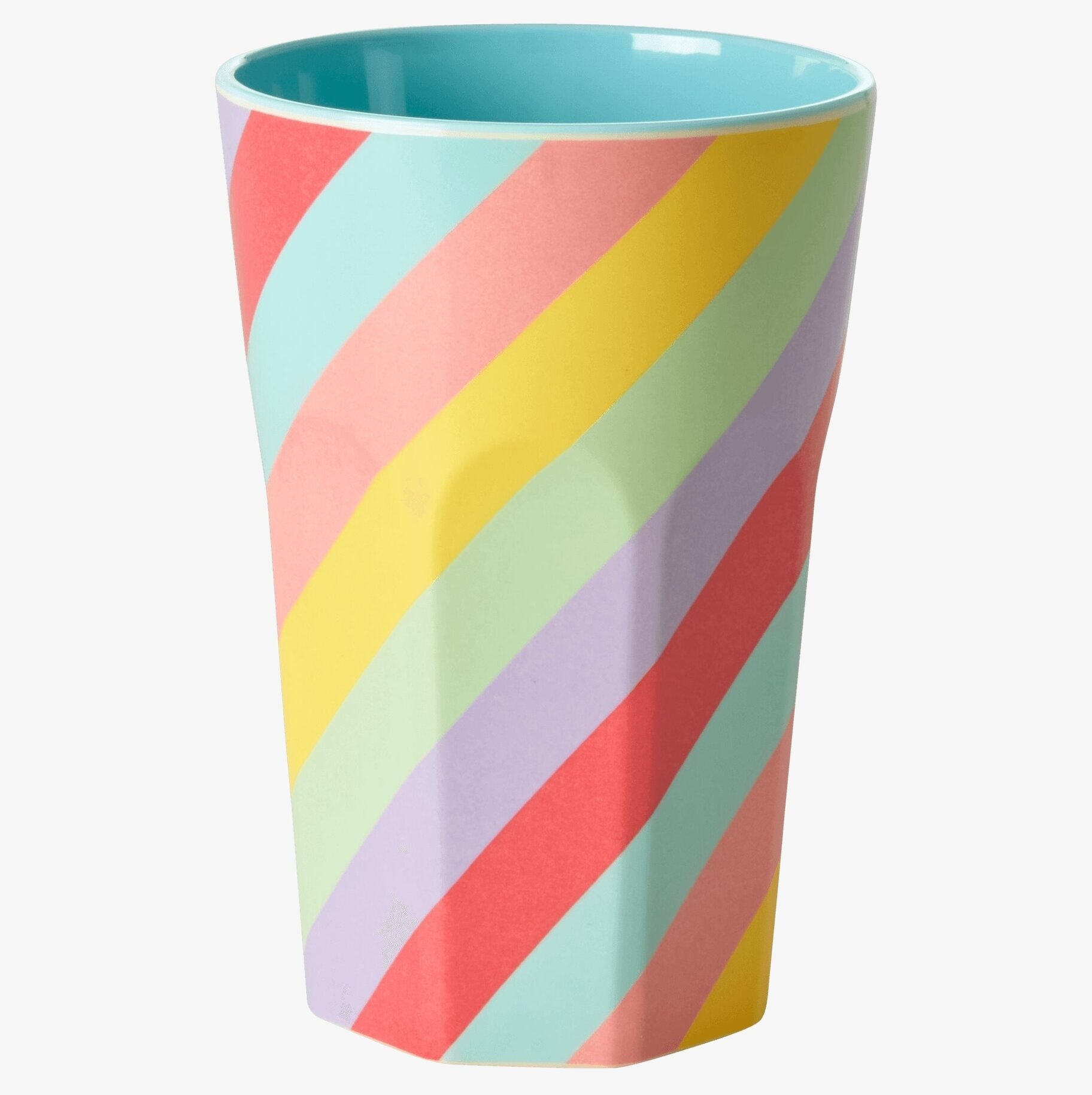 Mugg Latte Summer Rush Print från Rice med färgglada ränder