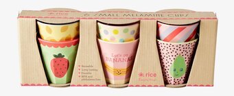 Små Muggar 6-Pack, Happy Fruits Prints från Rice i kartong