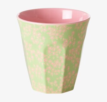 Mugg Pink Flower Field Print från Rice med blommönster