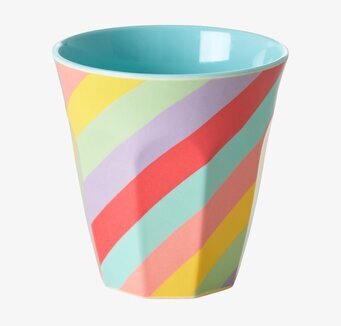 Mugg Summer Rush Print från Rice med färgglada ränder