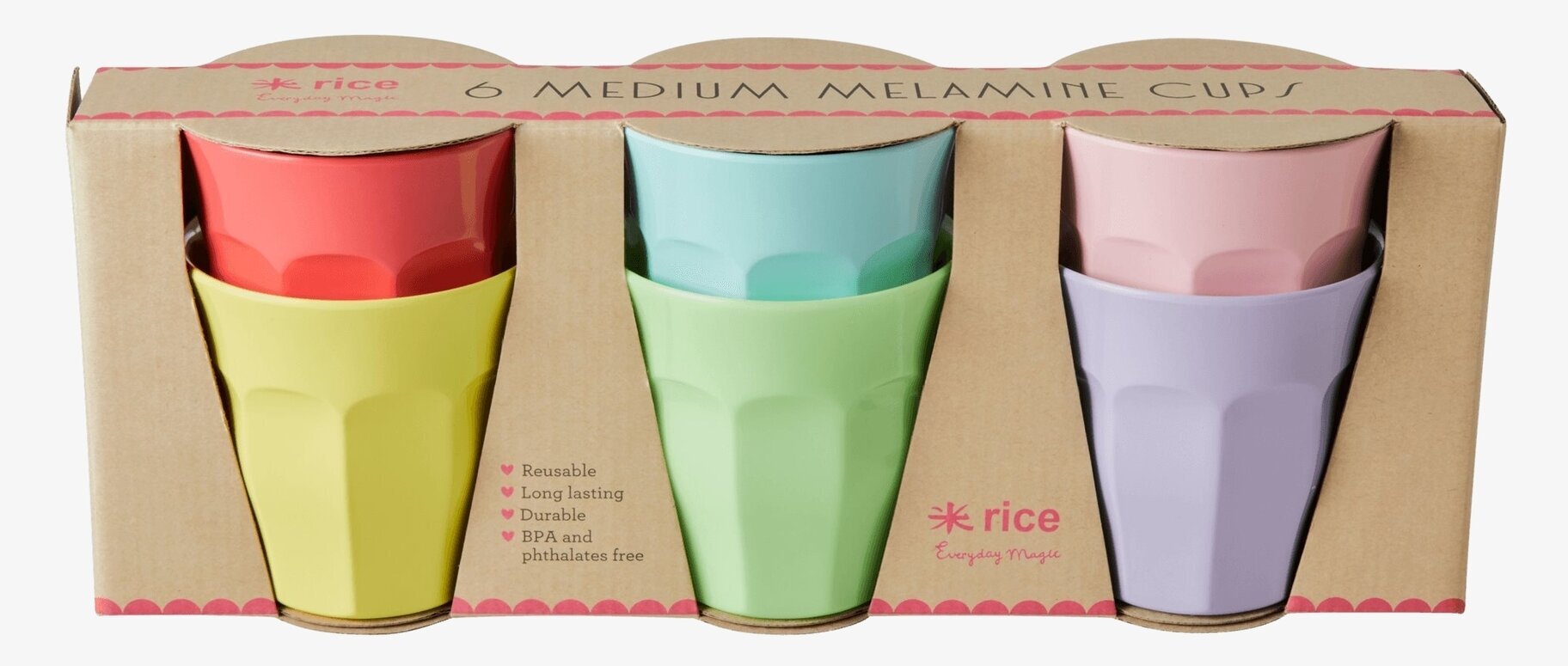 Muggar Medium 6-Pack, Yippie Yippie Yeah Colors från Rice