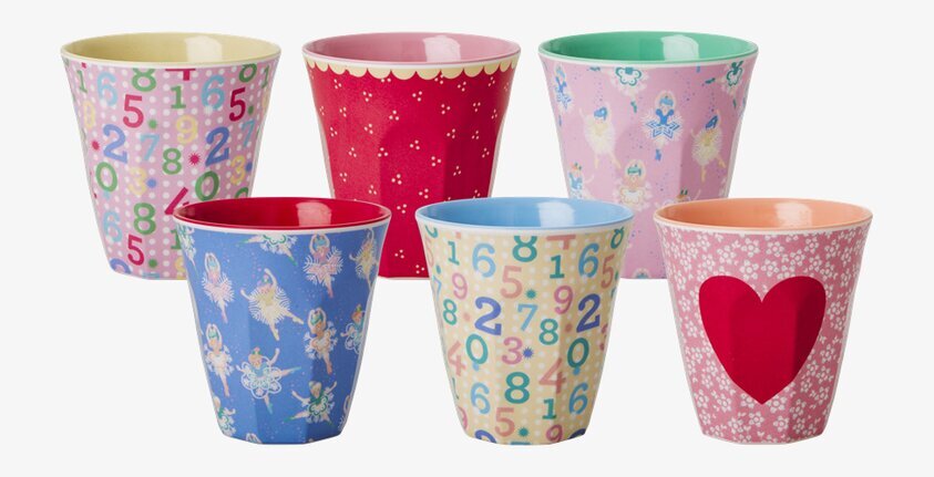 Små muggar - Very Cute Girly Prints från Rice i olika mönster