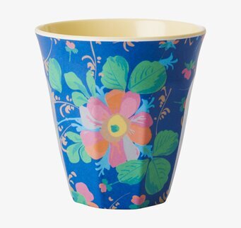 Mugg Blue Bold Flower från Rice med färgglada blommor