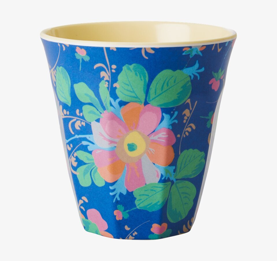 Mugg Blue Bold Flower från Rice med färgglada blommor