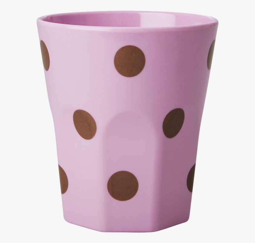 Stor Mugg Pastellrosa Gold Polka Dots från Rice