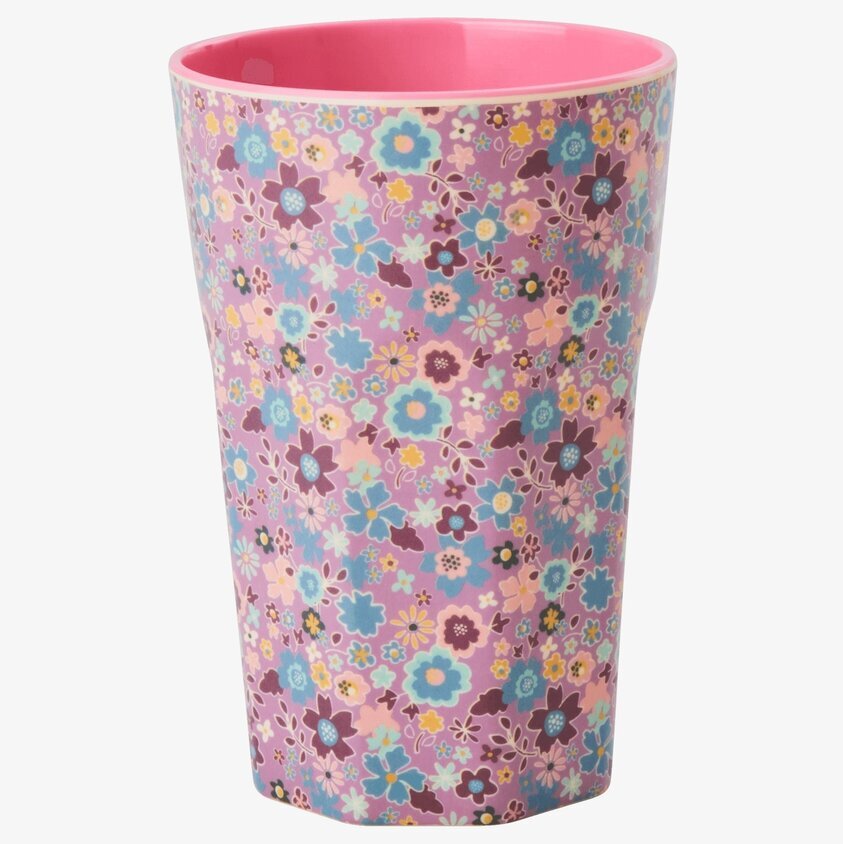 Mugg Latte Lavender Fall Floral Print från Rice, blommönster
