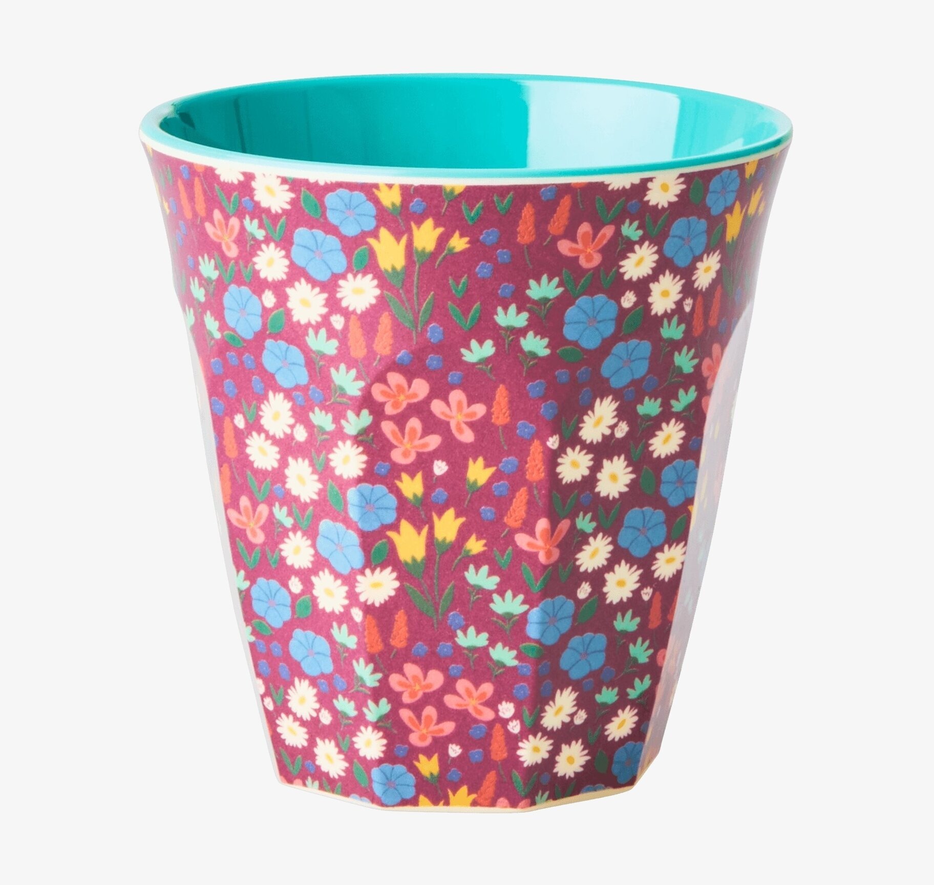 Mugg Poppies Print från Rice med färgglatt blommönster