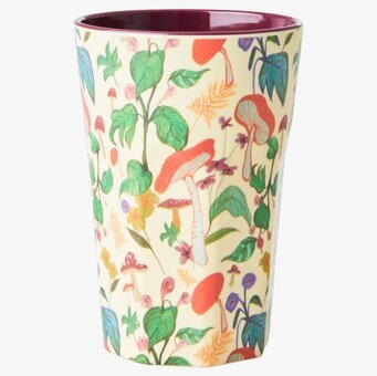 Mugg Latte Mushroom Print från Rice med färgglatt svamptryck