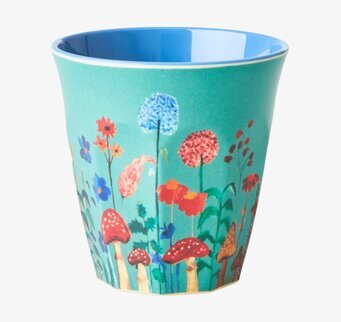 Mugg Flower Collage Print från Rice med färgglatt blommönster