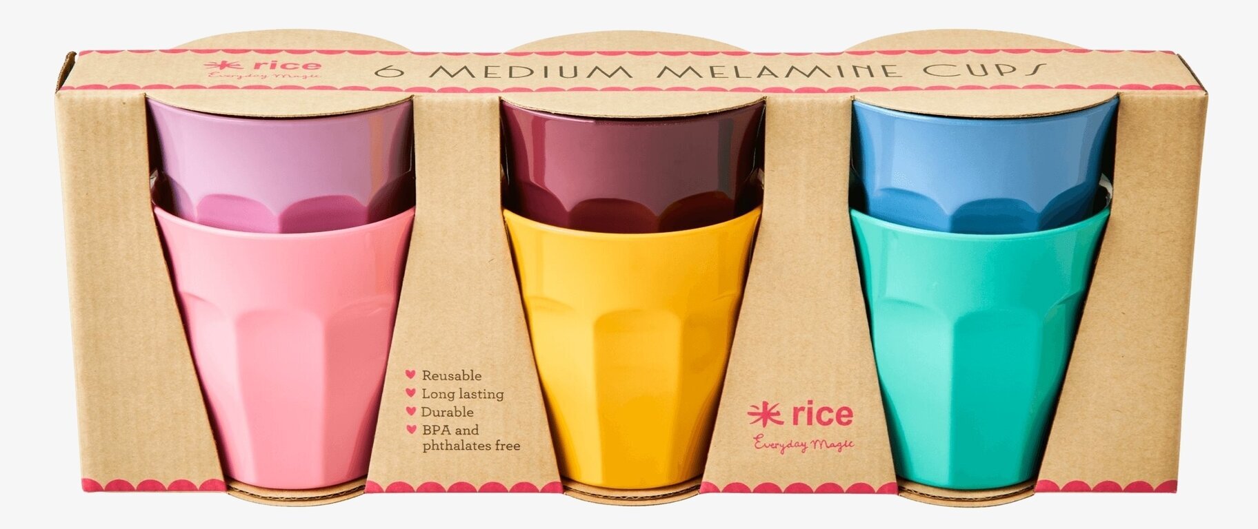 Muggar Medium 6-Pack, Dance Out Colors från Rice