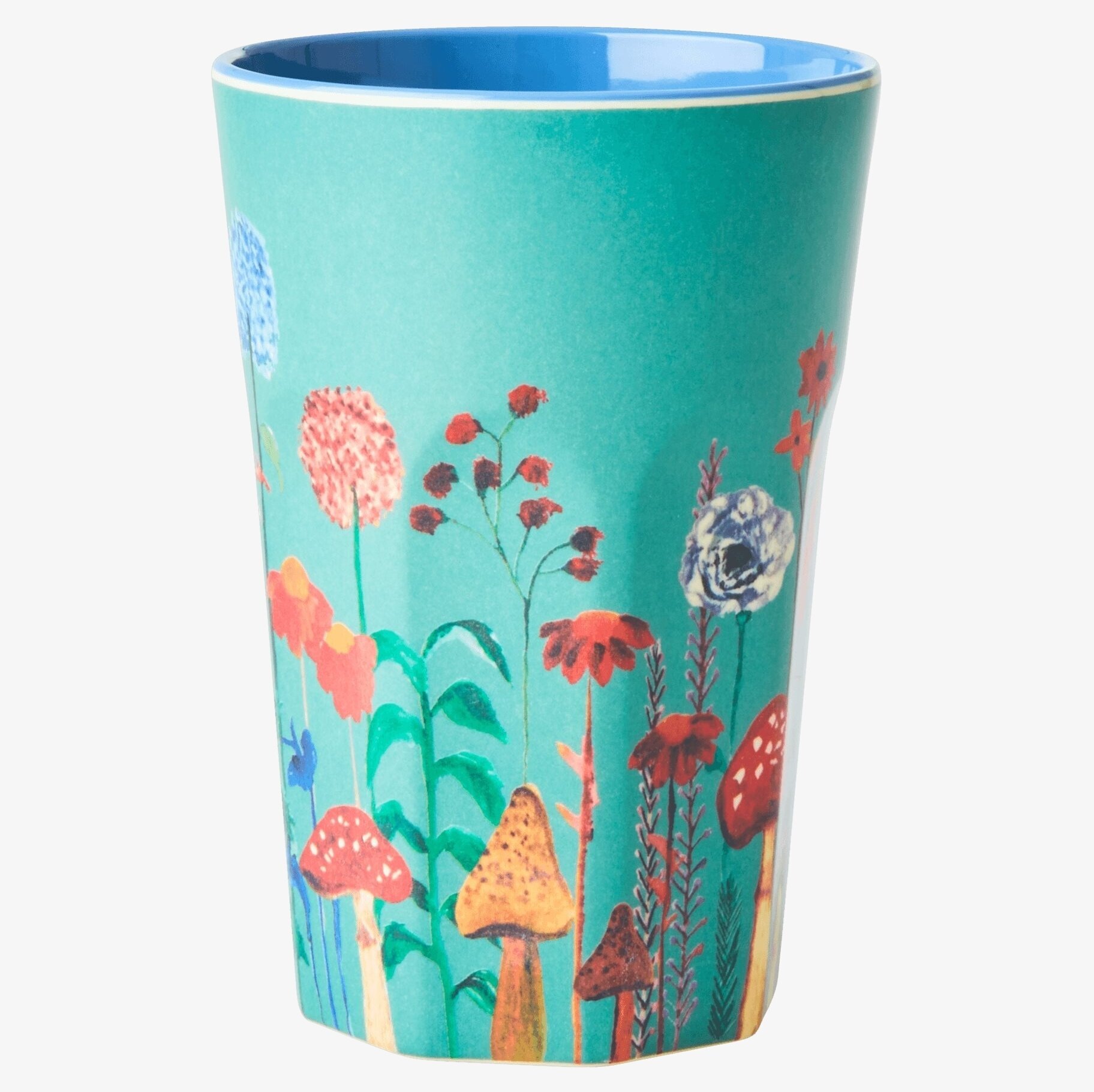 Mugg Latte Flower Collage Print från Rice med blommönster