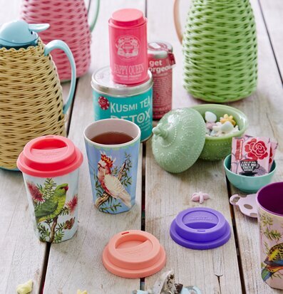 Termos Silikonlock Awesome Mugg Latte Cockatoo Print Parakeet Fat Tepåse Budgie Rice Melaminmuggar Lattemuggar i melamin