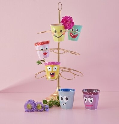 Muggar Medium 6-Pack Face Print från Rice på guldställ