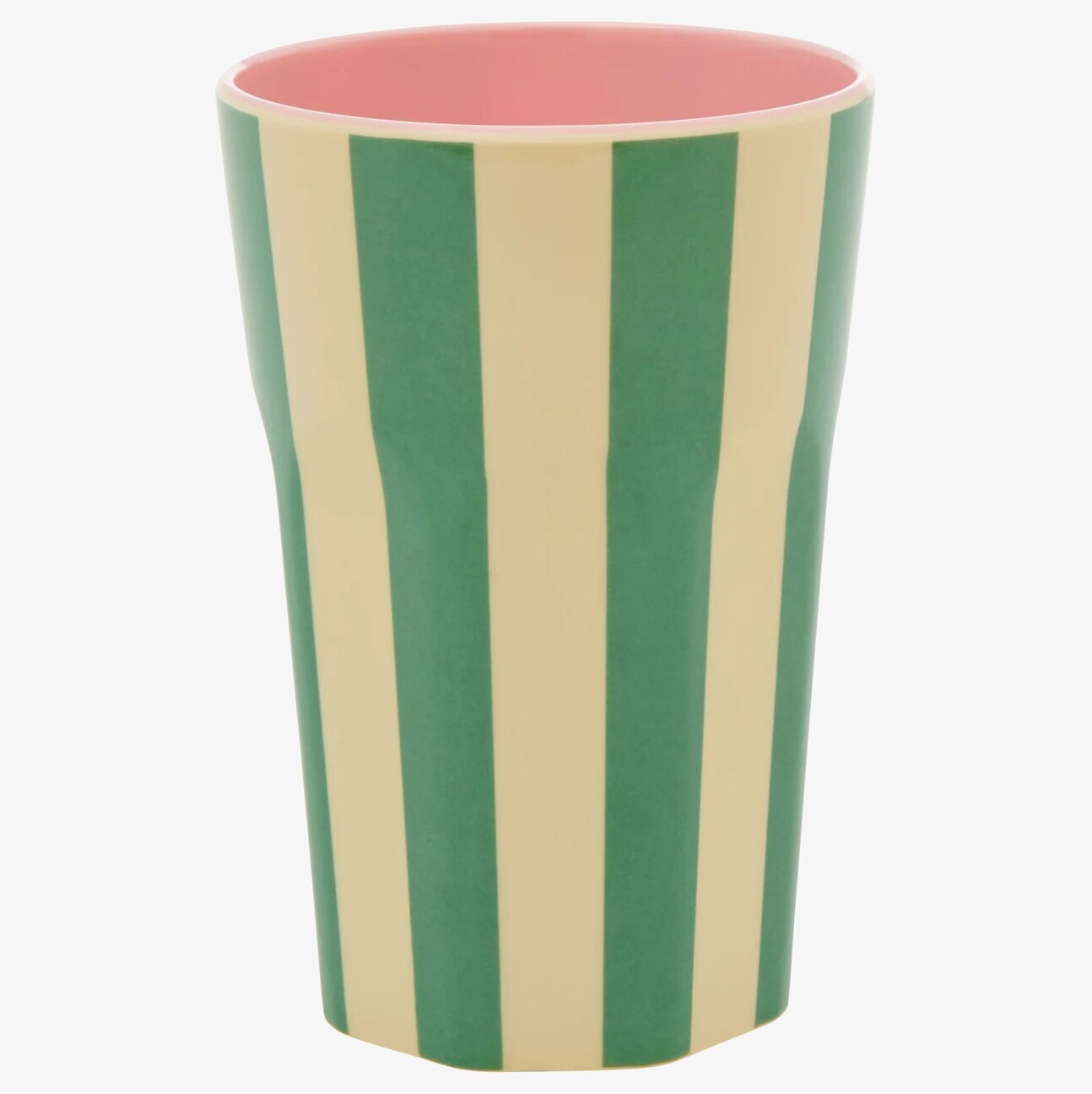 Mugg Latte Green Stripe Print från Rice med gröna ränder
