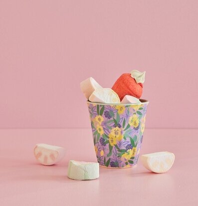 Melaminmugg Fancy Pansy Print från Rice med blommigt mönster