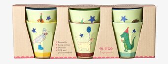 Små Muggar 6-Pack - Animals Green Prints från Rice