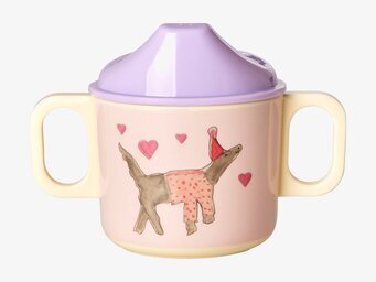 Babykopp Lavender Animal Print från Rice med djurdesign