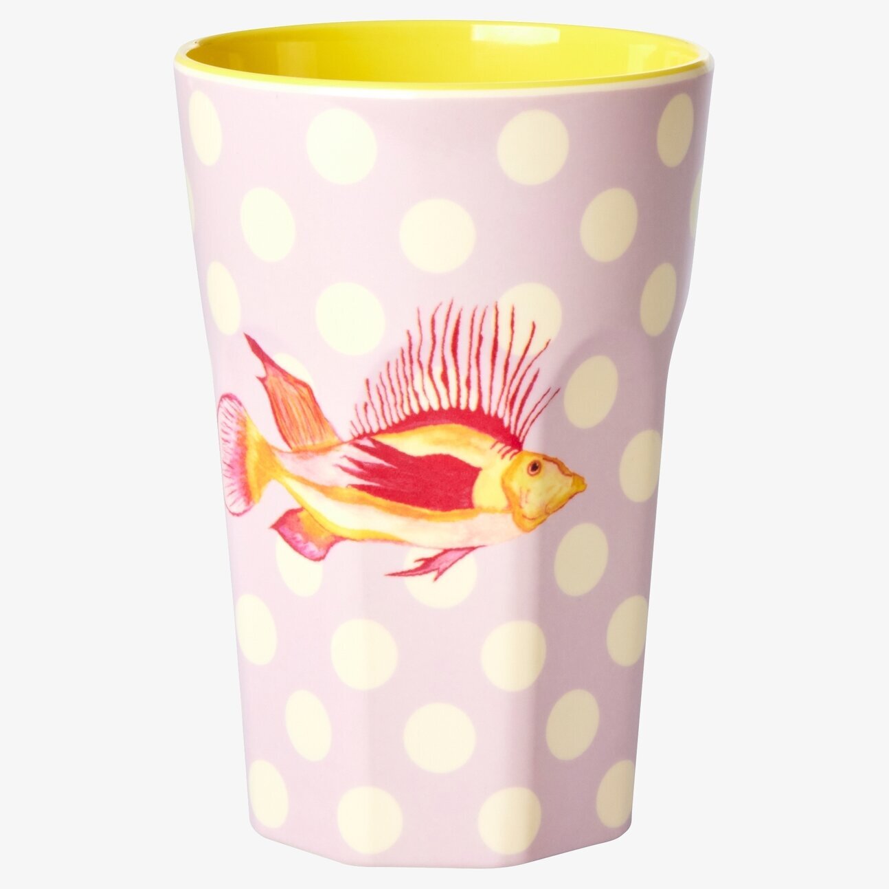 Mugg Latte Fish Lavender Print från Rice, lavendel och gul