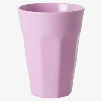 Mugg Latte Pink från Rice i ljusrosa, hög och slank design