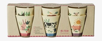 Små Muggar 6-pack - Farm Print från Rice med bondgårdsmotiv