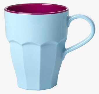 Mugg Melamin Mint från Rice i mintgrönt och lila färger