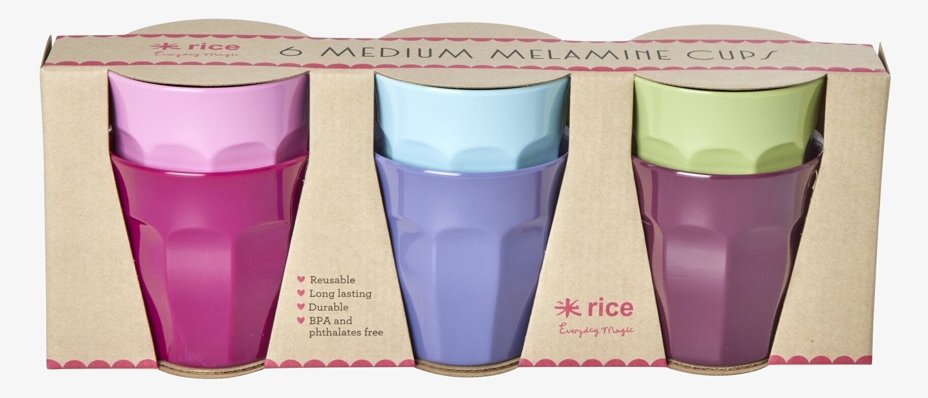 Muggar Medium 6-Pack - Viva La Vida från Rice i olika färger