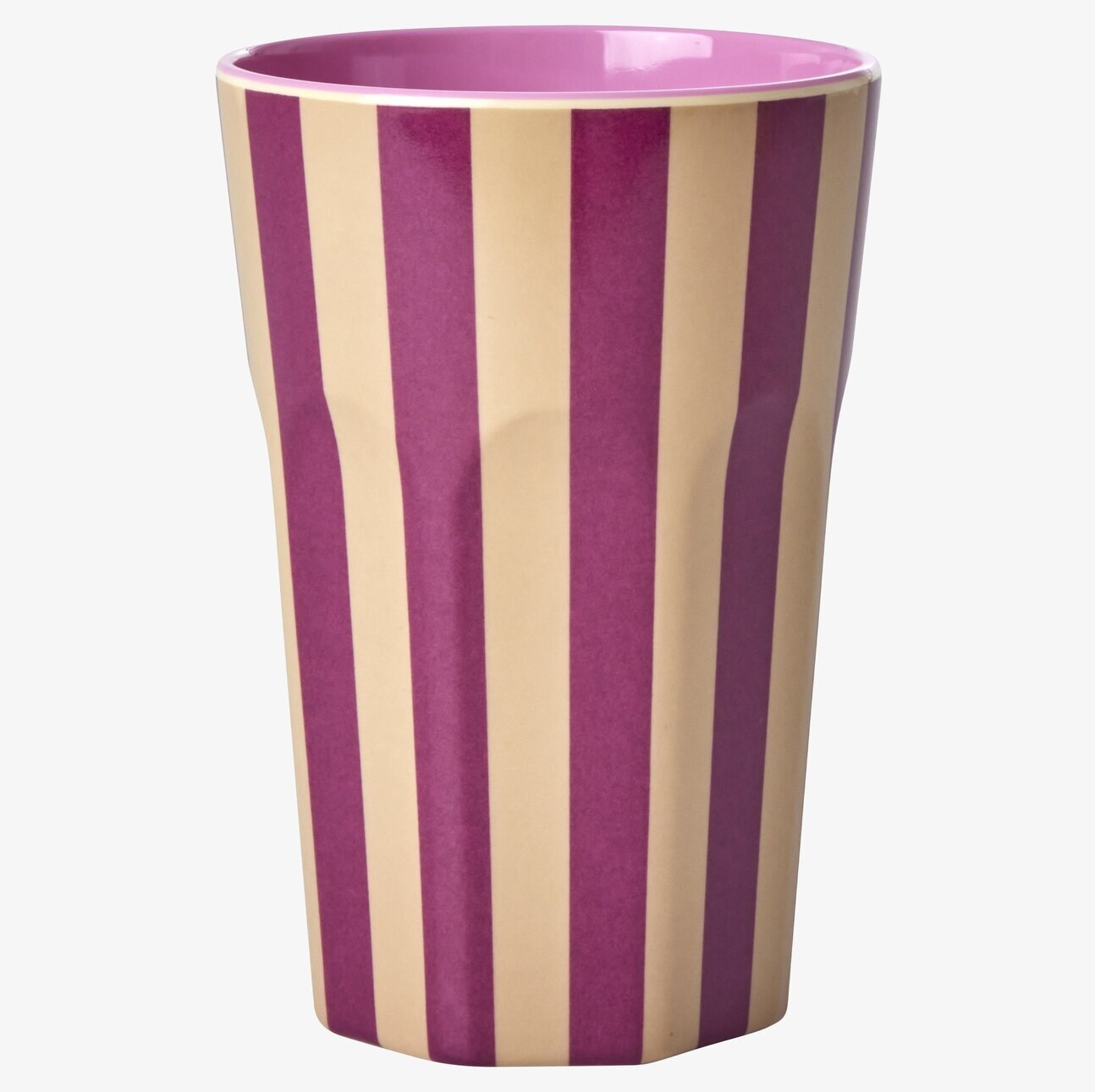 Mugg Latte Stripes Print från Rice med lila och cream ränder