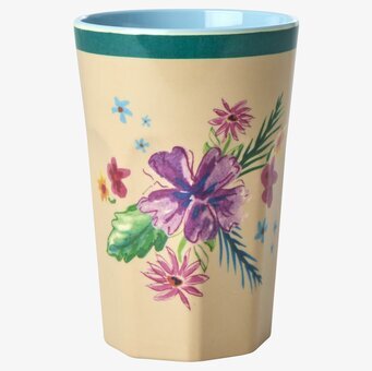 Mugg Latte Arda Bloom Print från Rice med blommönster
