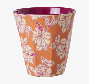 Melaminmugg Faded Hibiscus Print från Rice med blommönster
