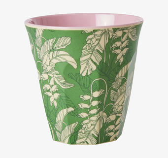 Melaminmugg Paradise Print från Rice med botaniskt mönster