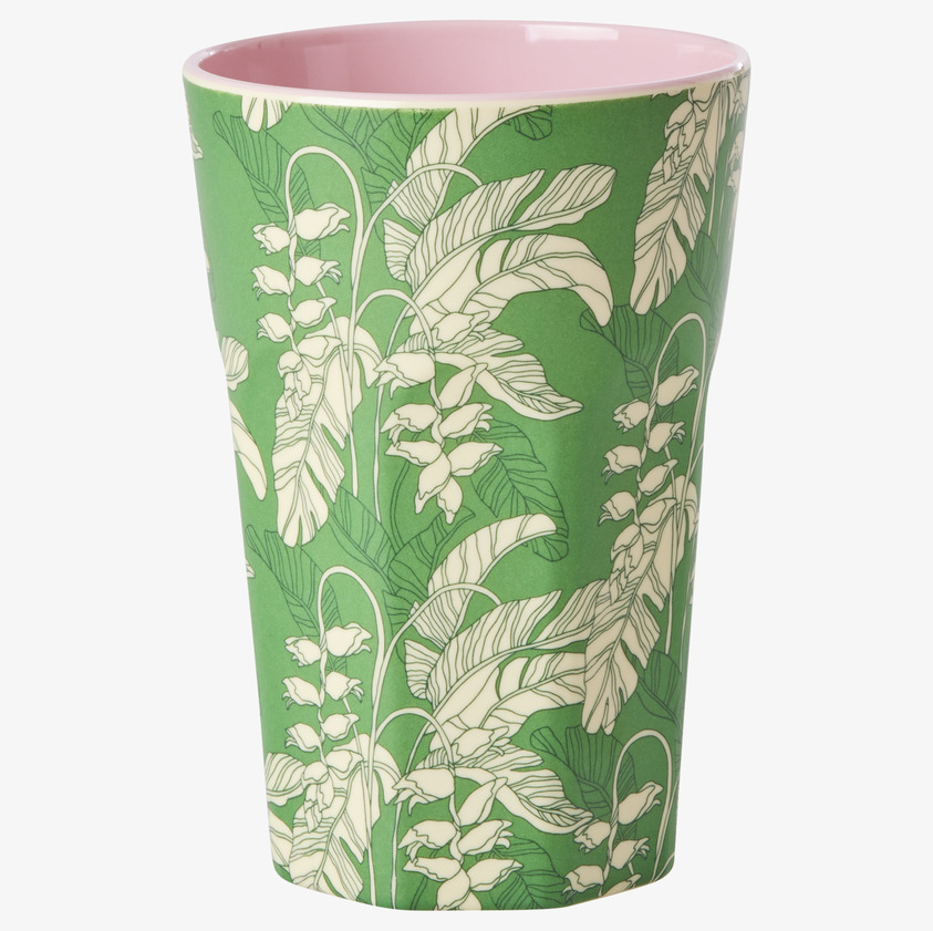 Mugg Latte Paradise Print från Rice med tropiskt mönster