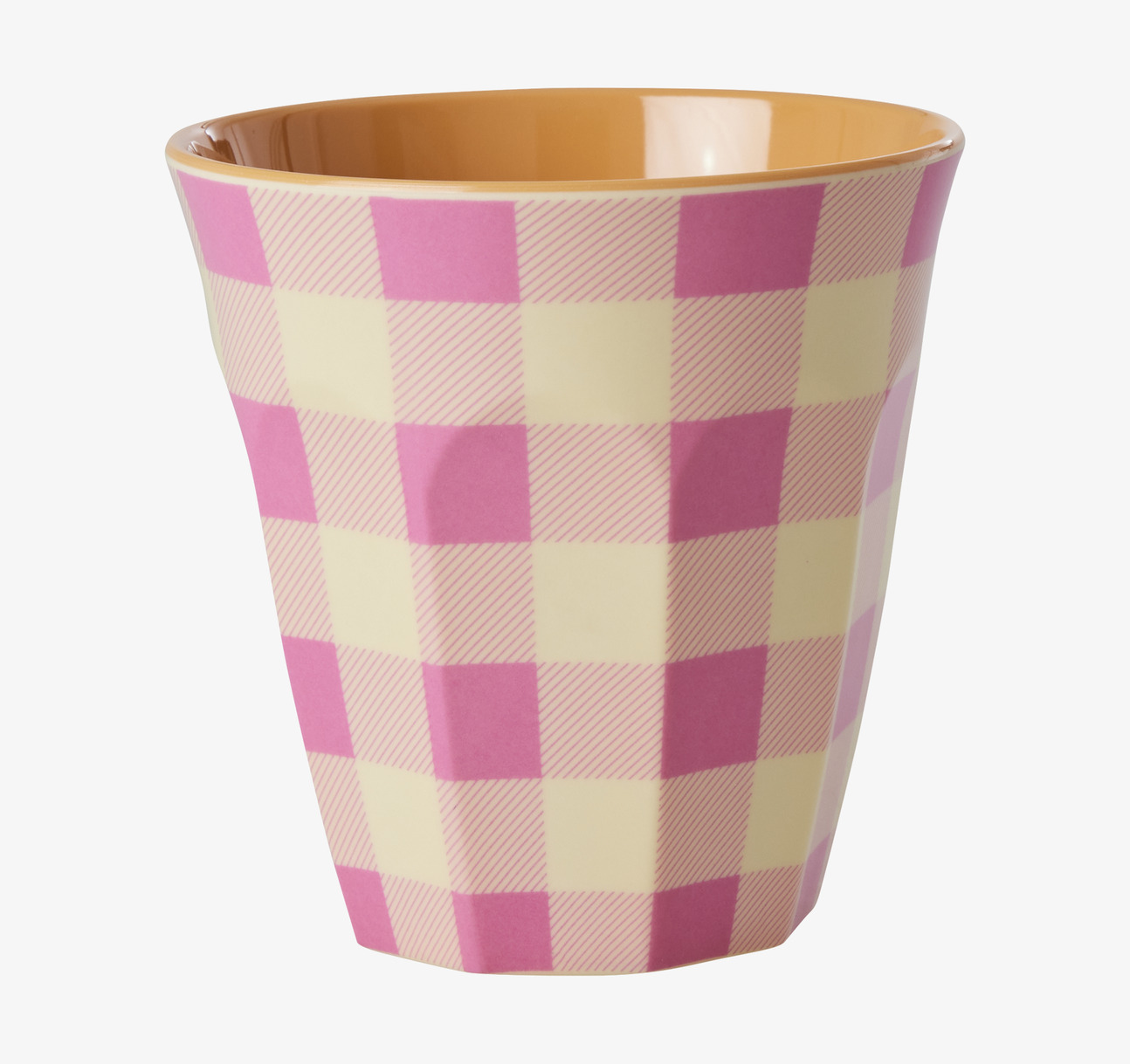 Melaminmugg Check It Out Print från Rice med rutmönster