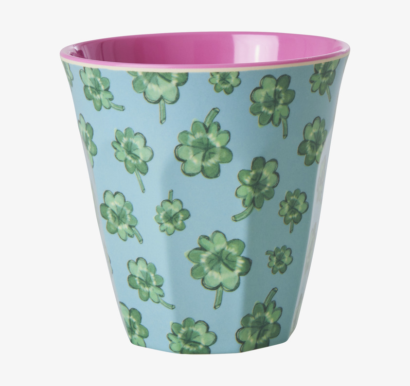 Melaminmugg Good Luck Print från Rice med klövermotiv