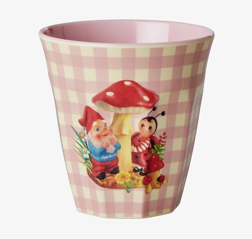 Melaminmugg Love Therapy Gnome Print från Rice, färgglad