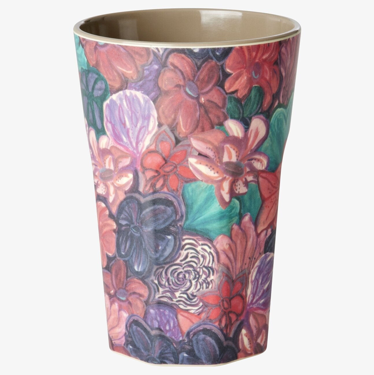 Mugg Latte Forest Flower Print från Rice med blommönster
