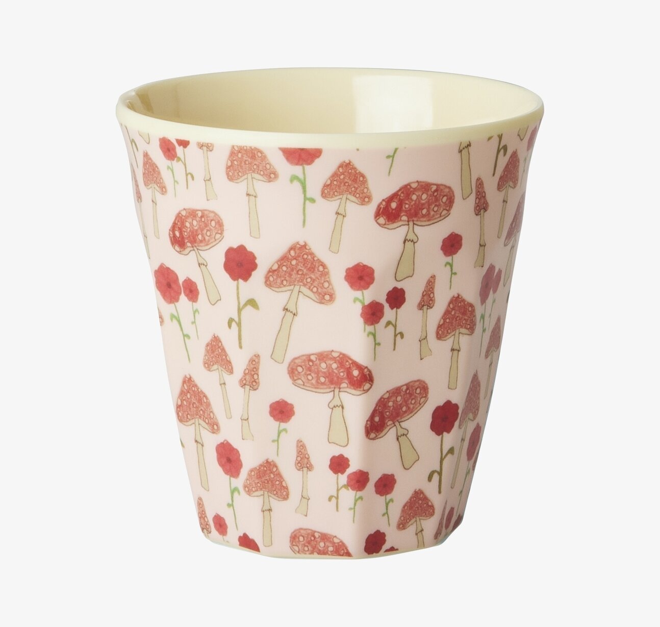 Barnmugg Pink Happy Forest Print från Rice med skogsmotiv