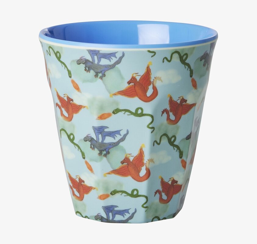 Melaminmugg Dragon Print från Rice med färgglada drakar