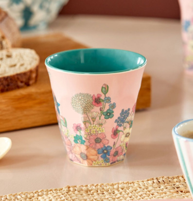 Melaminmugg Flower Collage Print från Rice med blommotiv