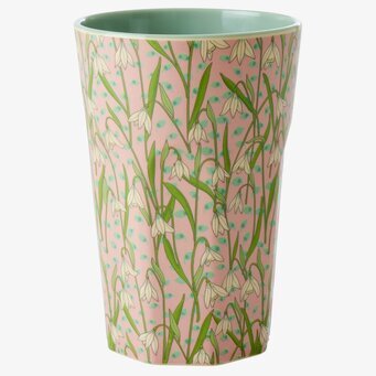 Mugg Latte New Snowdrop Print från Rice med snödroppsmönster
