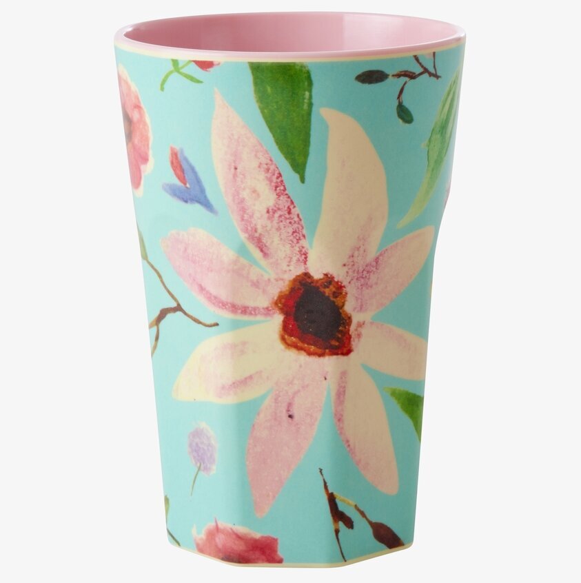 Mugg Latte Selma Flower Print från Rice med blommönster