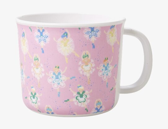 Baby Cup Ballet Dancer från Rice med färgglada balettdansöser