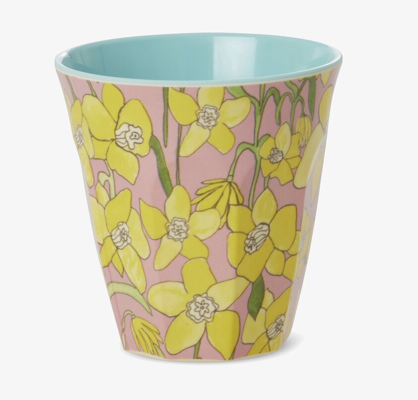 Melaminmugg Daffodils Print Rice Melaminmuggar Lattemuggar i melamin Melaminkoppar